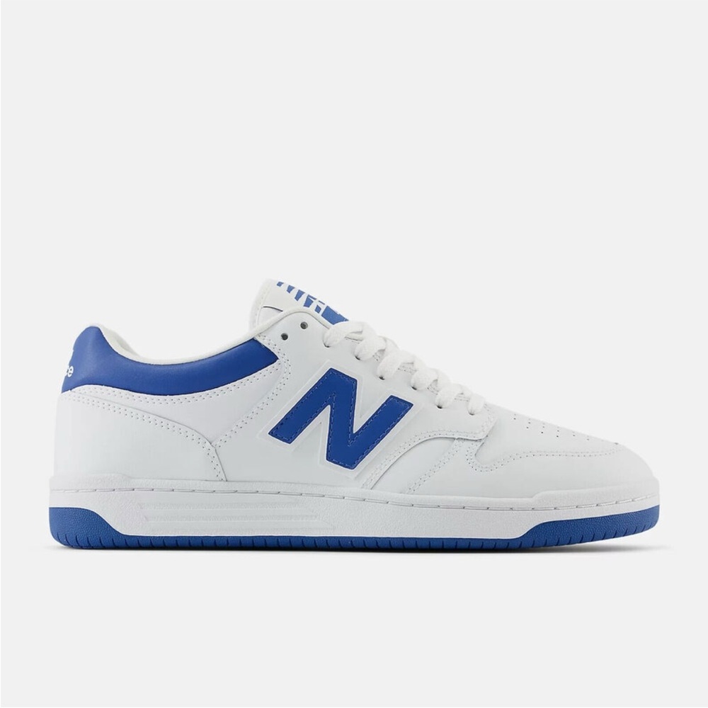 New Balance 480 Men's White and Blue Sneakers - Picture 5 of 9